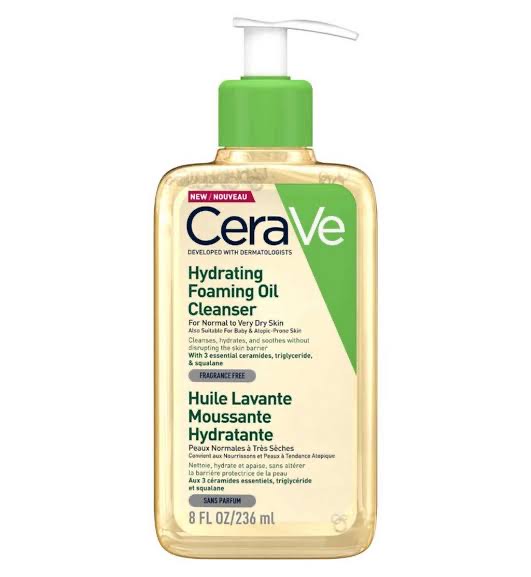 CeraVe Hydrating Foaming Oil to gel cleanser – 236ml